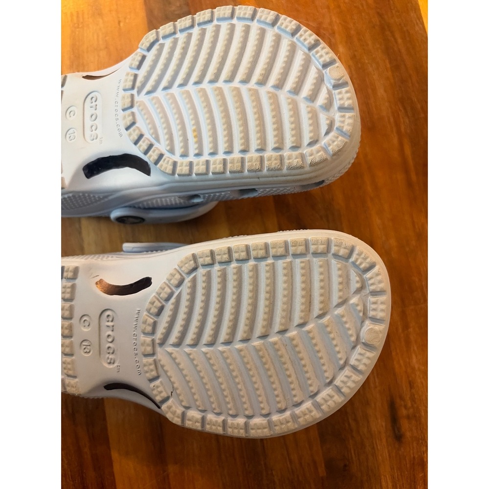 Crocs Kids Classic Clog Light Blue Water Friendly Shoes Size C13 - Picture 7 of 8